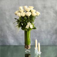 Valentines - 12 Roses Standing Tall - beverlyhillsflorist