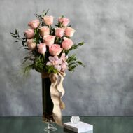Valentines - 12 Roses Standing Tall - beverlyhillsflorist