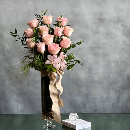 Valentines - 12 Roses Standing Tall - beverlyhillsflorist