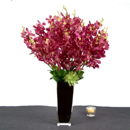 Burgundy Mokara Orchids - beverlyhillsflorist