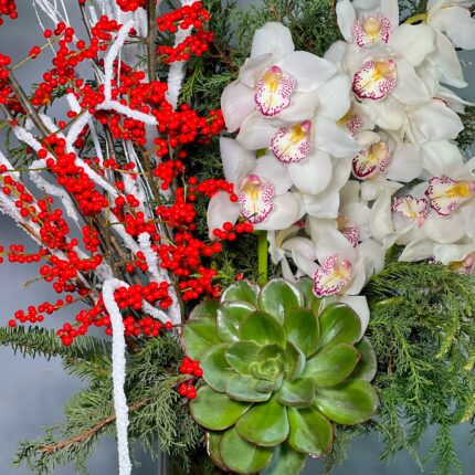 Tall Holiday Ilex - beverlyhillsflorist