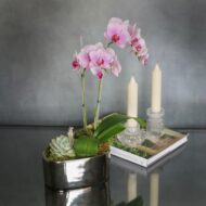 Silver and Pink - beverlyhillsflorist