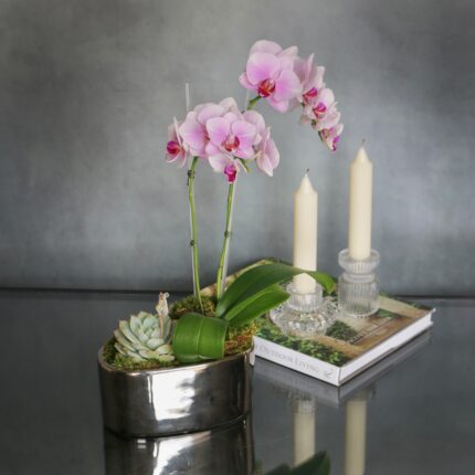 Silver and Pink - beverlyhillsflorist