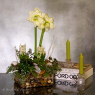 Whispers of Renewal: A New Year's Celebration with White Amaryllis and Hyacinth - beverlyhillsflorist