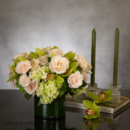 Champagne Roses and Greens - beverlyhillsflorist