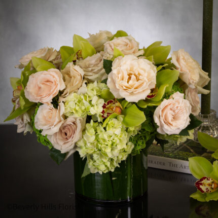 Champagne Roses and Greens - beverlyhillsflorist