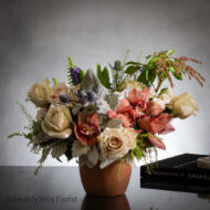 125 - $10,000 - Designer's Choice - Gray Veil, Scarlet Petals - beverlyhillsflorist