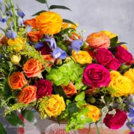 Garden Fairytale Flower Arrangement in Glass Pedestal Vase
Whimsical Rose and Delphinium Bouquet Same-Day Delivery Beverly Hills
Vibrant Garden Fairytale Floral Arrangement for Los Angeles
Elegant Glass Vase with Roses, Delphiniums, and Hydrangeas