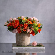 Sunset Serenade Pink Spray Roses in Ceramic Basket Arrangement
Elegant Pink Roses Arrangement in Basket for Same-Day Delivery Beverly Hills
Charming Orange and Pink Flower Arrangement for Los Angeles Delivery