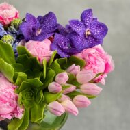 Peonies and Vanda Bowl - beverlyhillsflorist