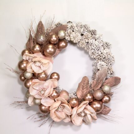 Santa's Blushing Wreath - beverlyhillsflorist