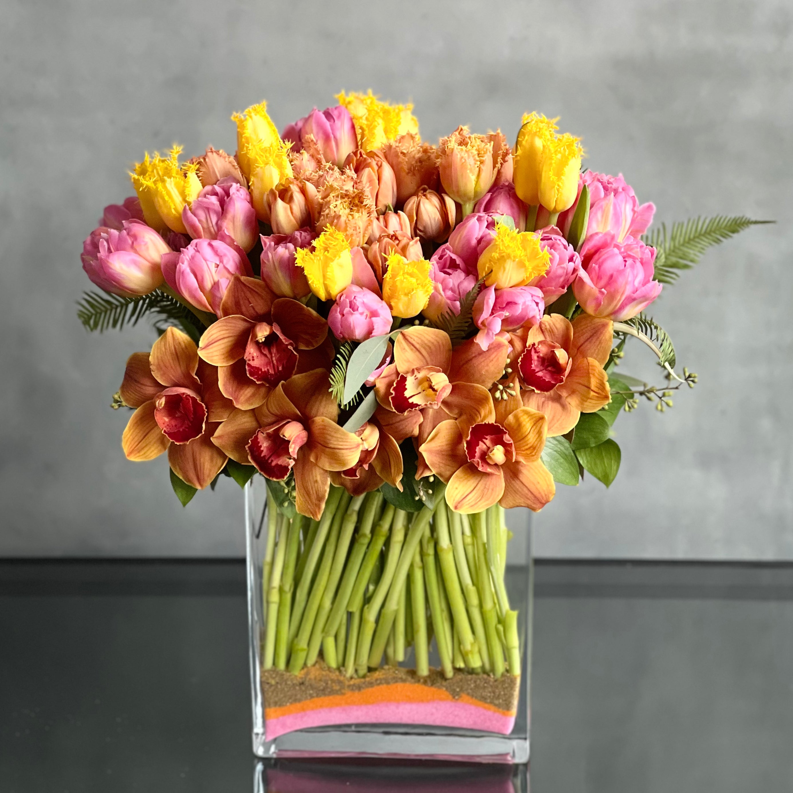 Tulips_Pink_yellow_Orange4 L'Orange! - beverlyhillsflorist