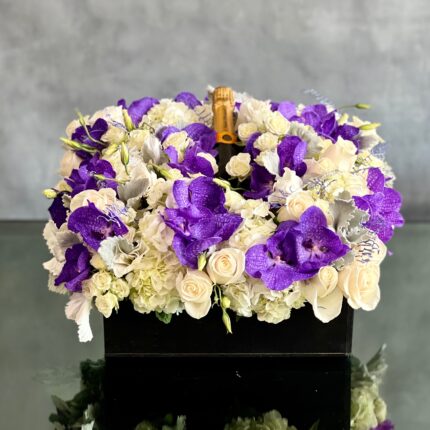 Purple Champagne Gift Box - beverlyhillsflorist