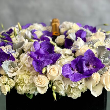 Purple Champagne Gift Box - beverlyhillsflorist