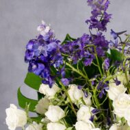 Heavenly Harmony: Blue and White Blossoms - beverlyhillsflorist