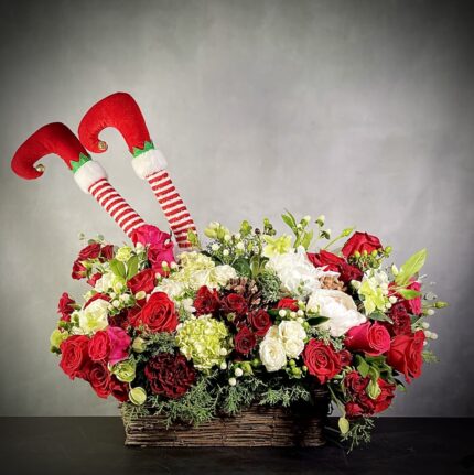Elf in a basket - beverlyhillsflorist