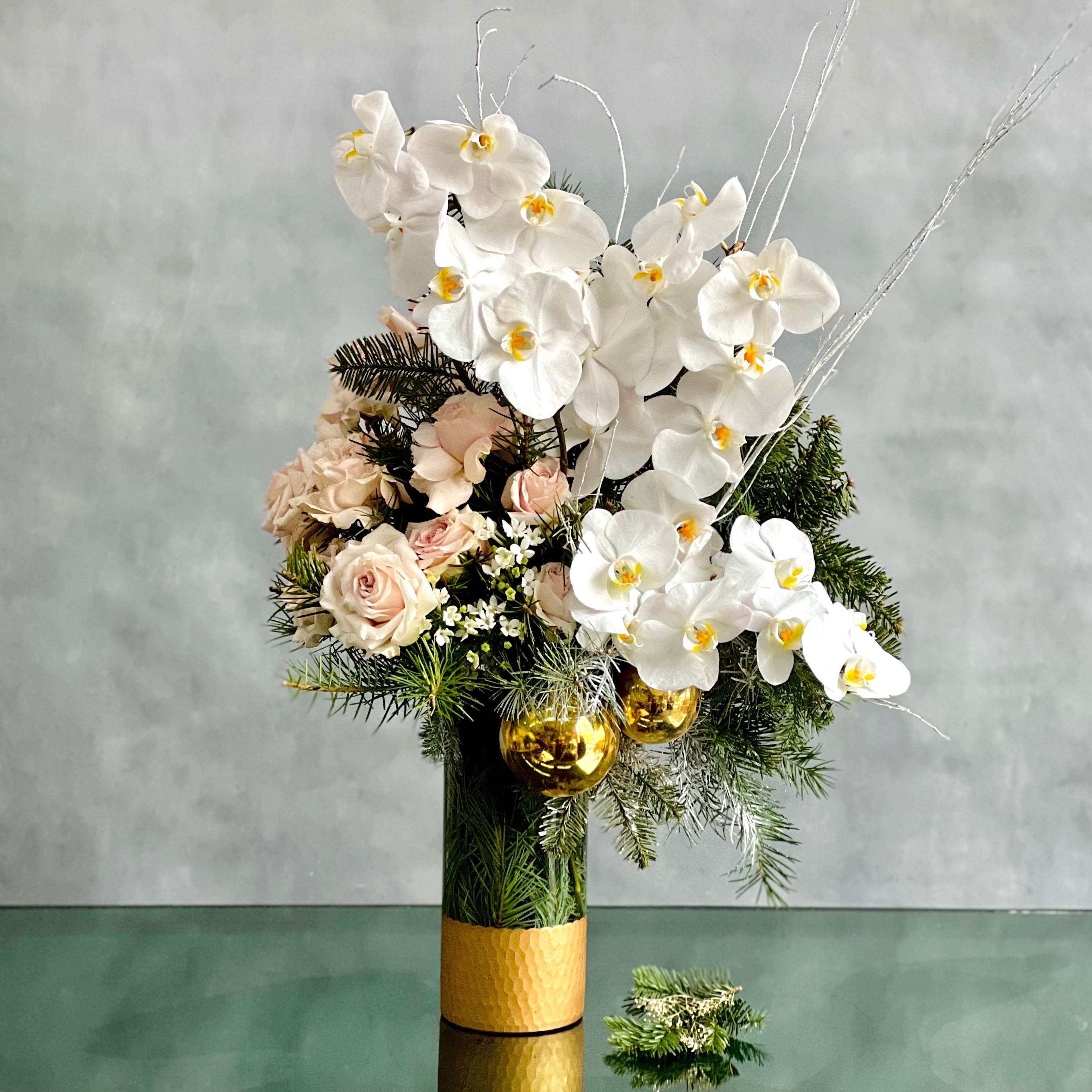 fesrive_orchids_roses_christmas_3 Sandy.... Holiday Designers Choice - beverlyhillsflorist