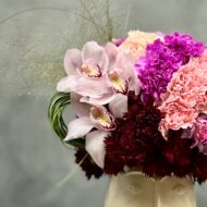 Beverly Hills Florist presents our "Funky Fresh" arrangement for same day delivery! A variety of colorful flowers accented with Orchids. A fun touch for a welcome home, birthday, office decor or a unique way of saying thank you.