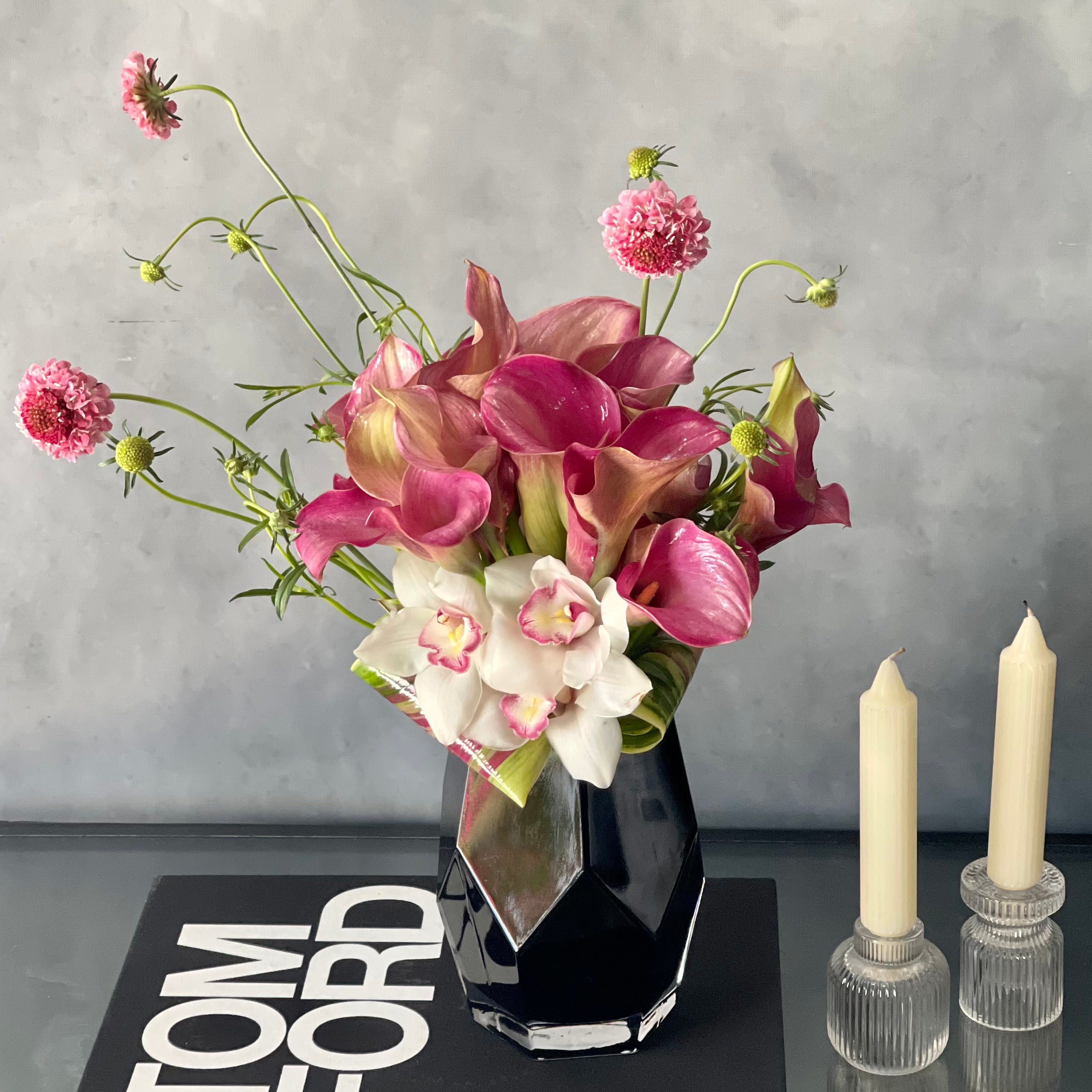 pinkcallalillies Shades of Nightfall - beverlyhillsflorist