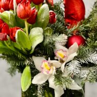 Red Christmas Tulips - Designers Choice - beverlyhillsflorist