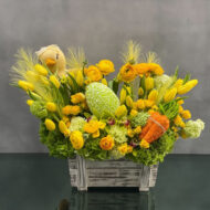 Miss Sunshine Easter Tulip & Orchid Arrangement with Egg Accessories
Easter Tulip and Orchid Bouquet for Same-Day Delivery Beverly Hills
Bright Yellow Miss Sunshine Flower Arrangement with Egg Décor
Spring Flowers for Easter Same Day Delivery Los Angeles
Miss Sunshine Tulip, Ranunculus, Cym Orchid Arrangement