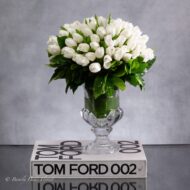 White Tulips in Crystal Splendor - beverlyhillsflorist