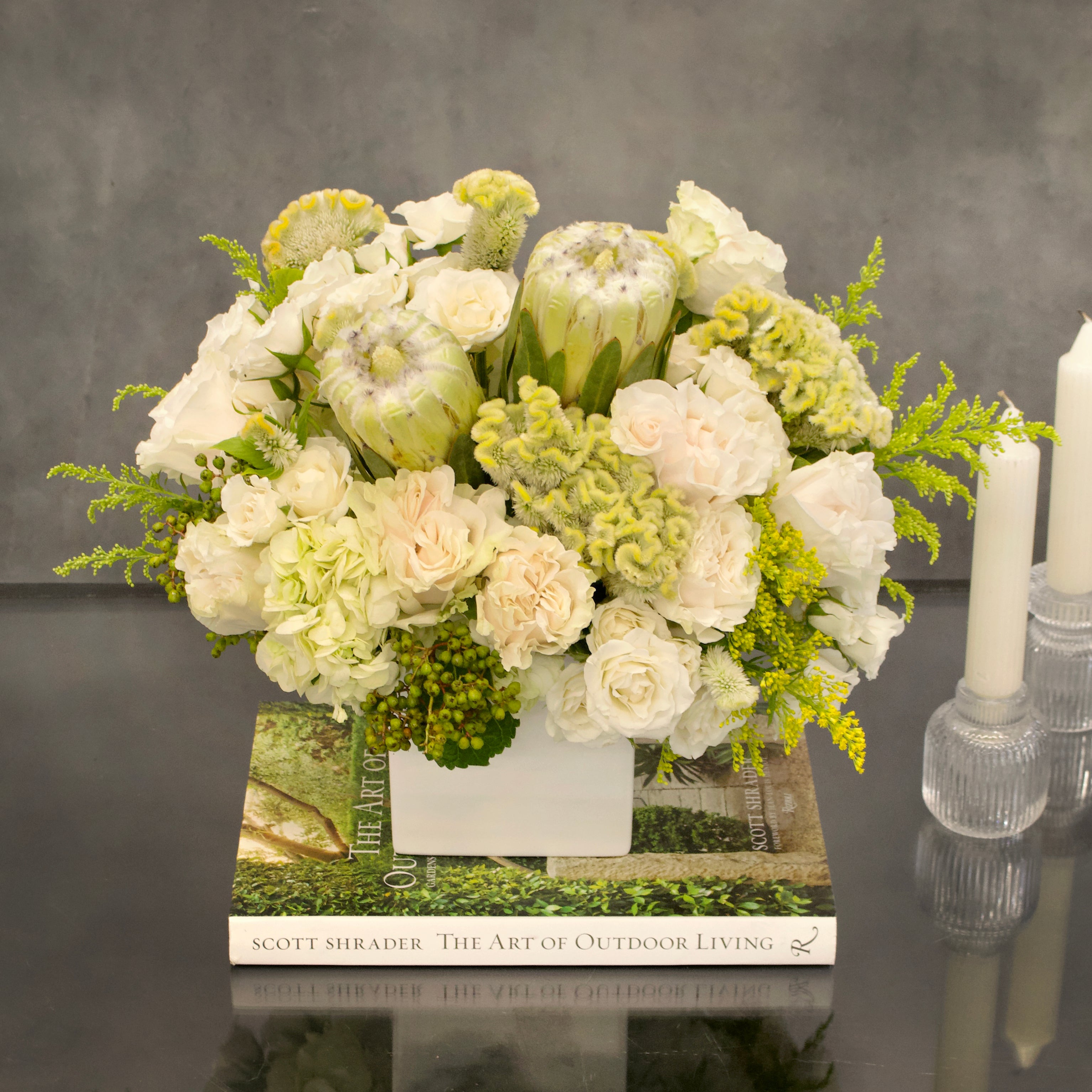 whitegardenroses-sprayrosesIMG_1585 Designers Choice - Waiting to Exhale - beverlyhillsflorist